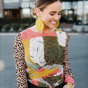 Anthropologie Multi- Print Top